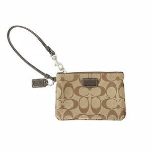 Coach Signature Canvas Zip Pouch